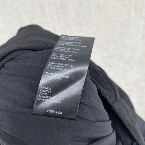 By Anthropologie Jumpsuit Womens XS Black Wide Leg Smocked Halter Keyhole V-Neck - Picture 10 of 16